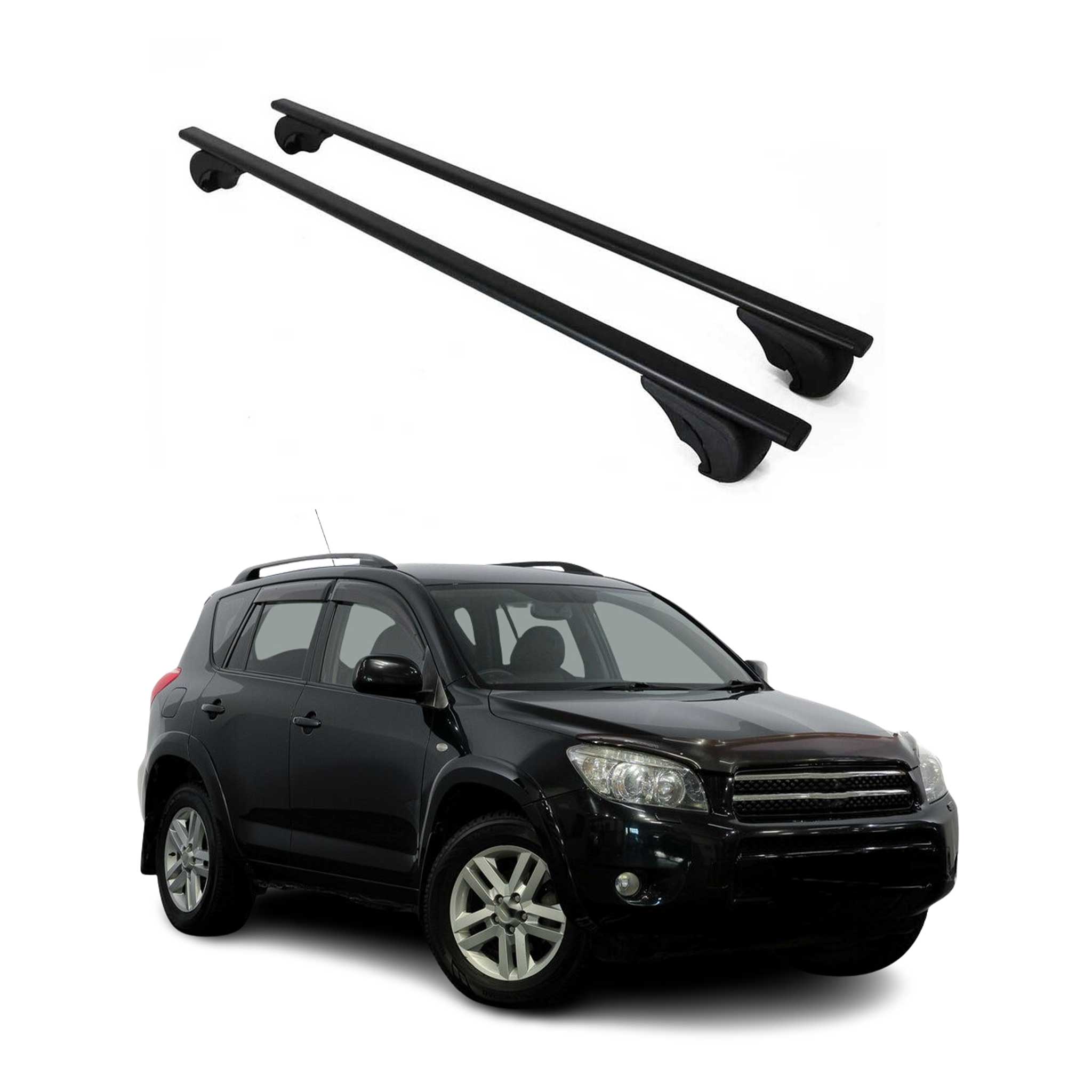 2006-2012 Toyota RAV4 Roof Rack Cross Bars Black