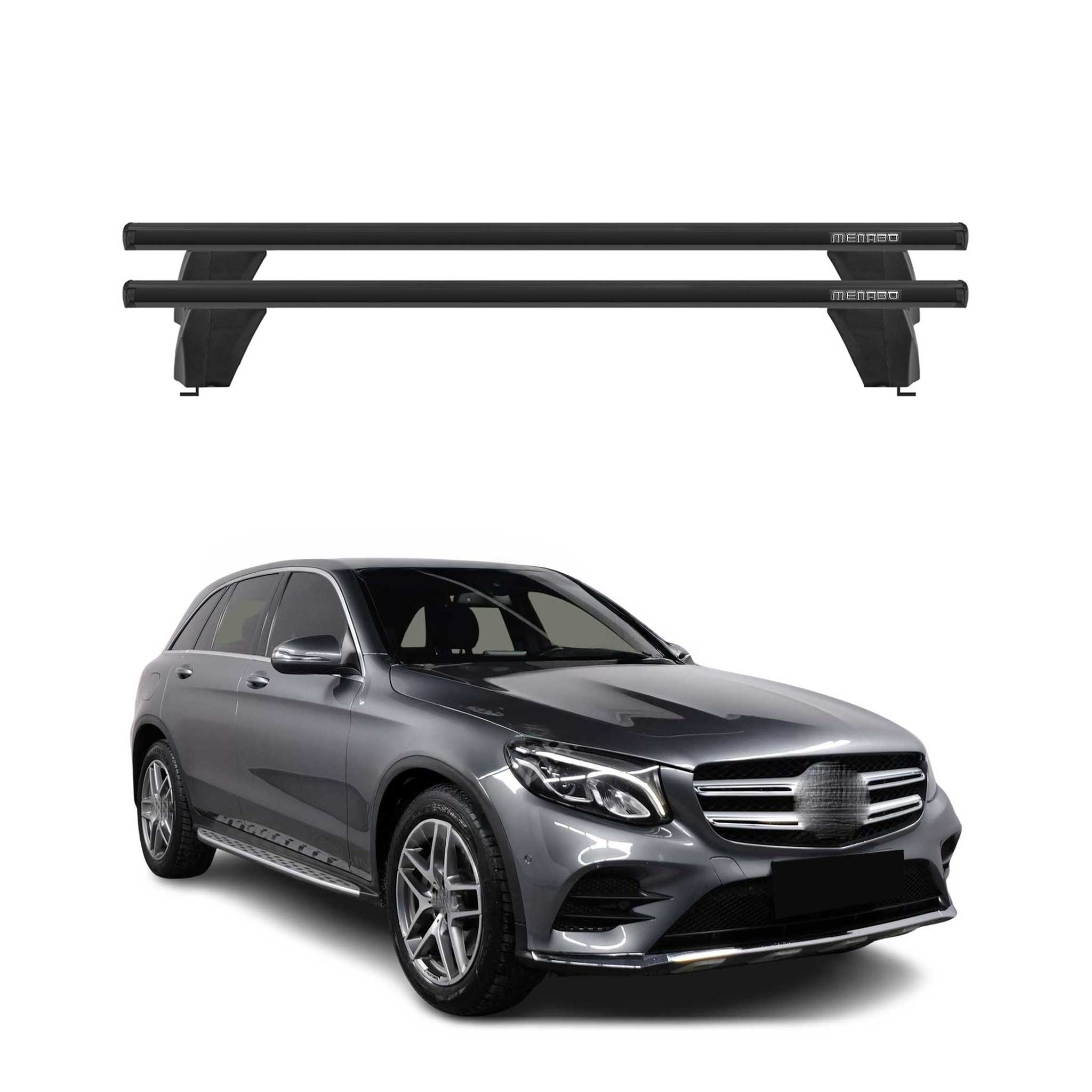 2016-2019 Mercedes GLC Class Coupe C253 Roof Rack Cross Bars Black