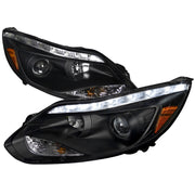 2012-2014 Ford Focus Projector Headlights LED Light & LED Signal Lights Black