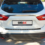 2017-2020 Nissan Rogue Sport Rear Bumper Guard Carbon Foiled & Stainless Steel Silver