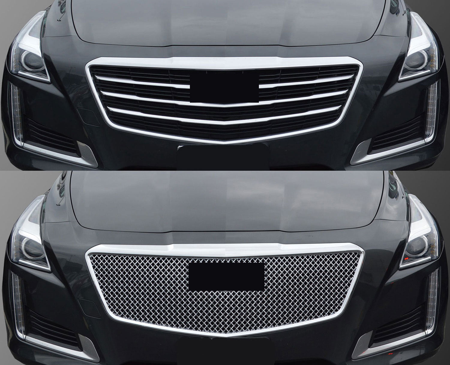 2015-2019 Cadillac CTS Grille Overlay Chrome 1Pcs ABS Plastic