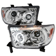 2007-2013 Toyota Tundra/ 08-2017 Sequoia Single Halo Projector Headlights Chrome
