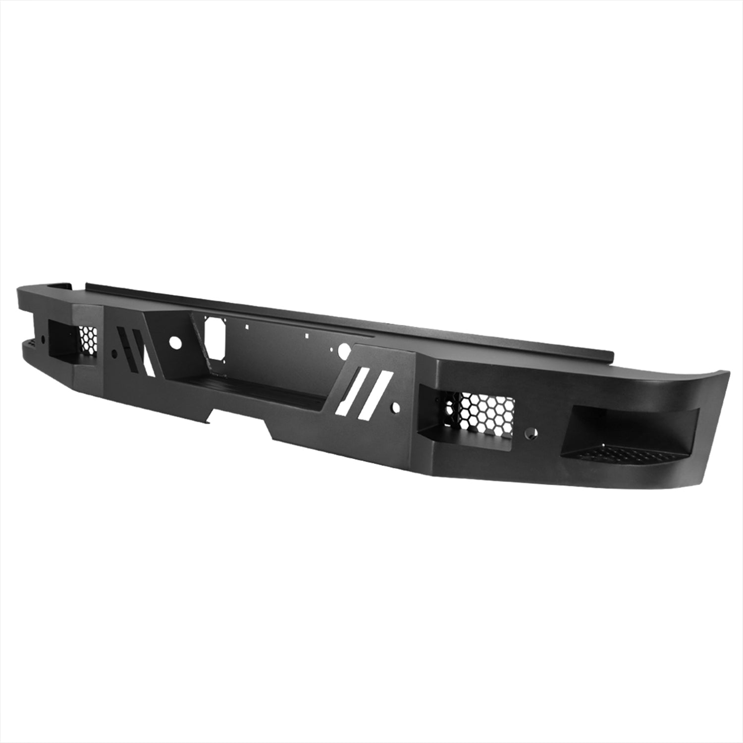 2011-2019 Chevy Silverado/ GMC Sierra 2500/3500 Black Steel Rear Step Bumper