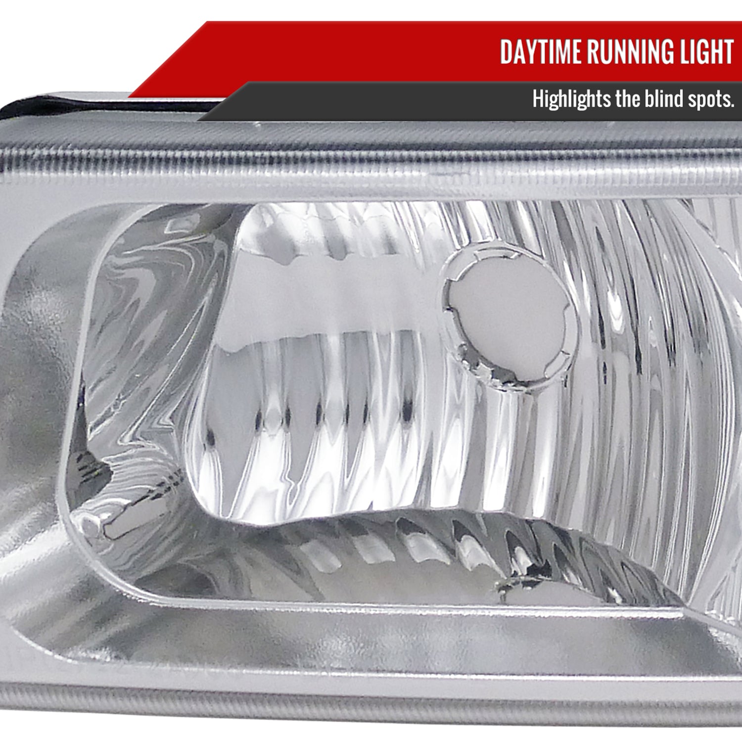 2002-2007 Chevy Silverado/Avalanche Bumper Lights Chrome Housing/Clear Lens