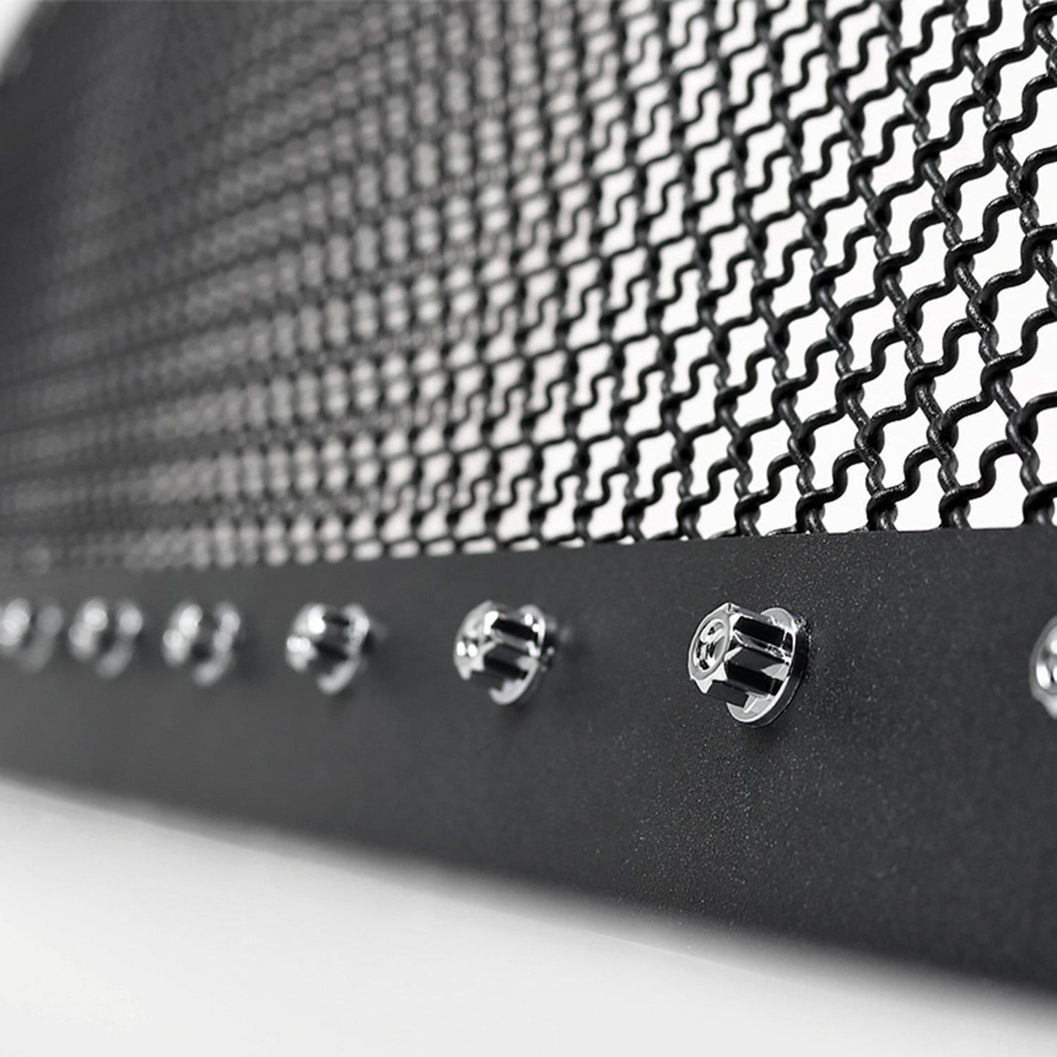 2004-2008 Ford F-150 Rivet Style Black S.Steel Mesh Grille Center Insert