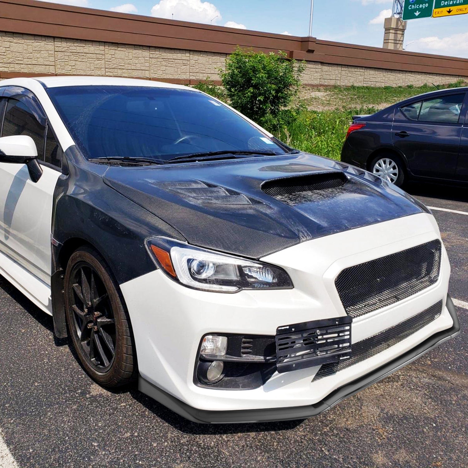 2018-2021 Subaru WRX/STI Glossy Black 3Pcs Front Bumper Lip Splitter Kit