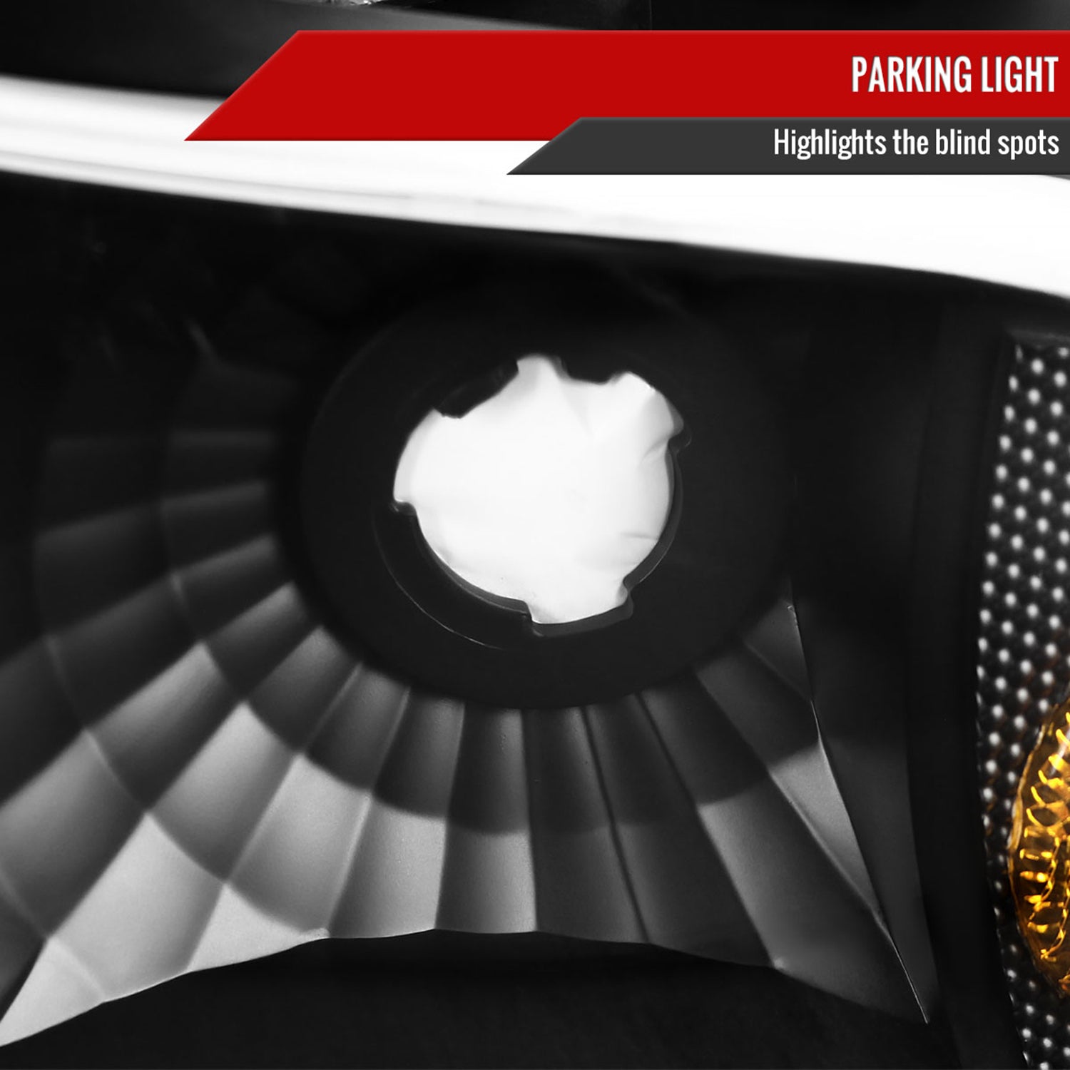 1991-1996 Chevy Caprice / Impala Factory Headlights Corner Signal Black