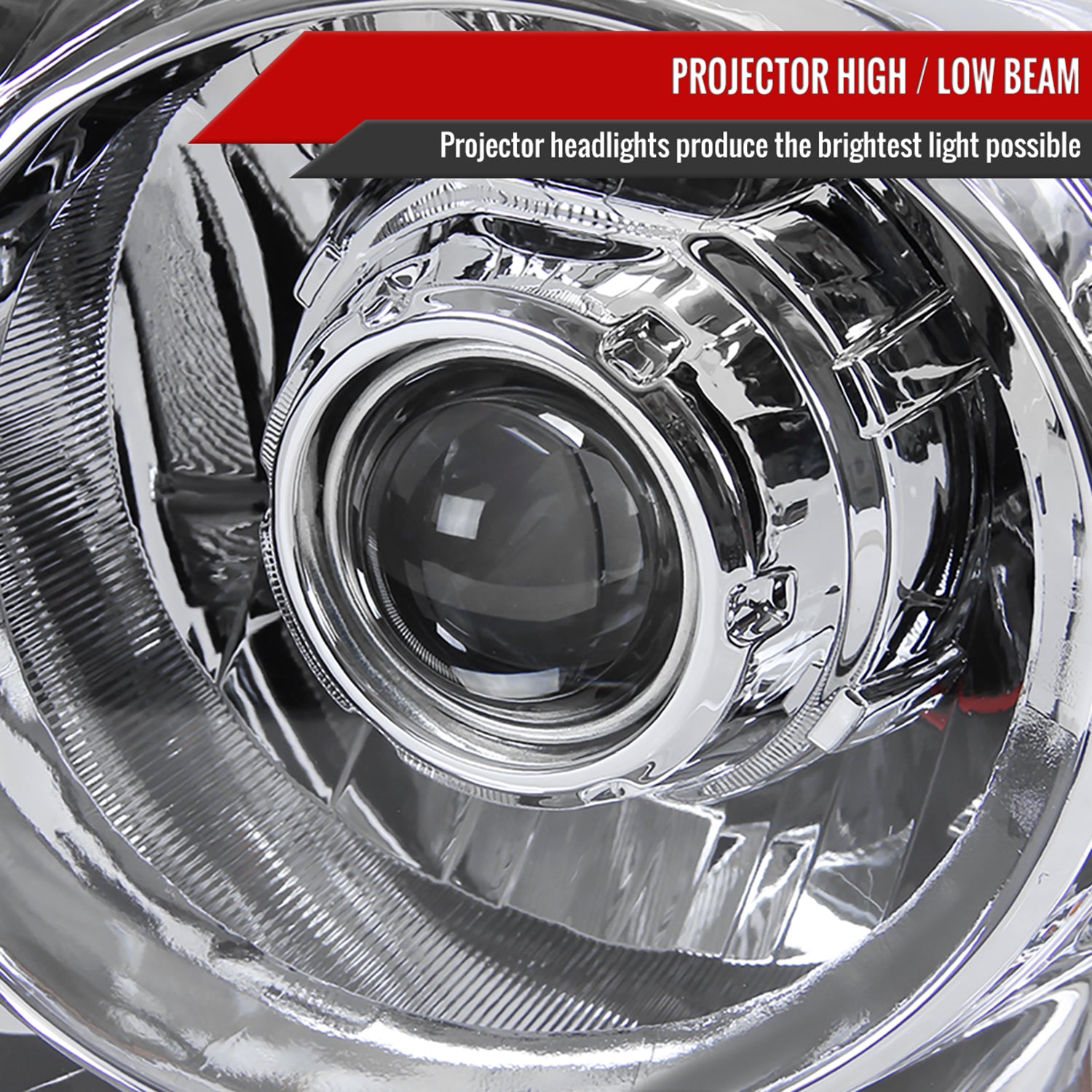 2006-2008 Dodge RAM 1500 RAM 2500 3500 Retro Projector Headlights Chrome