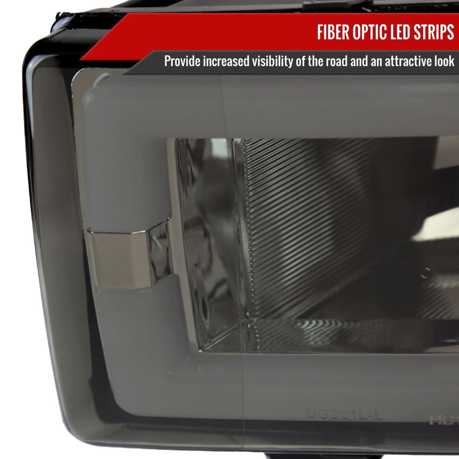 1994-2001 Dodge RAM 1500/ RAM 2500/3500 Dual LED Bar Factory Headlights Smoke