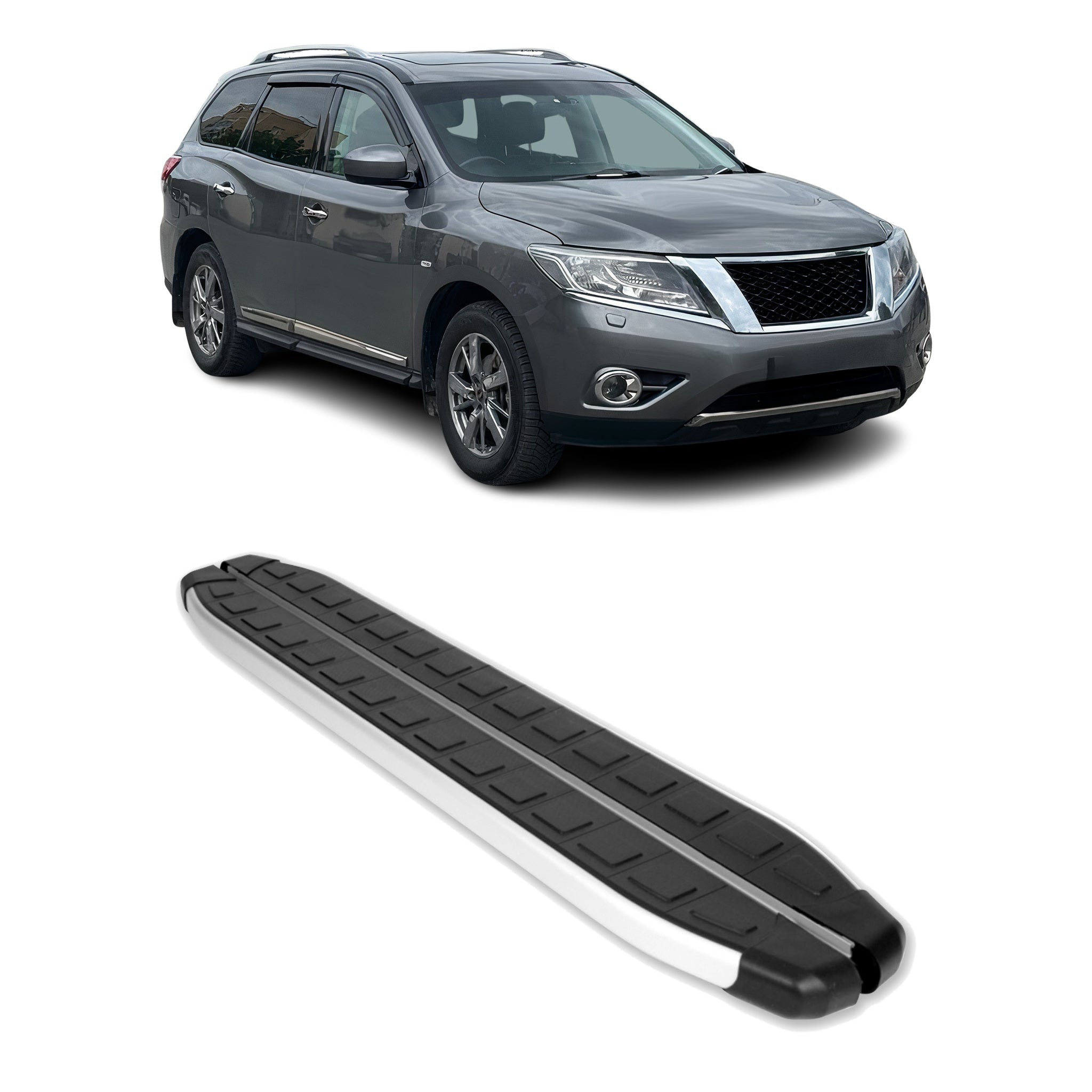 Side Step Running Board for Nissan Pathfinder 2013-2020 Aluminium Black Gray 2x