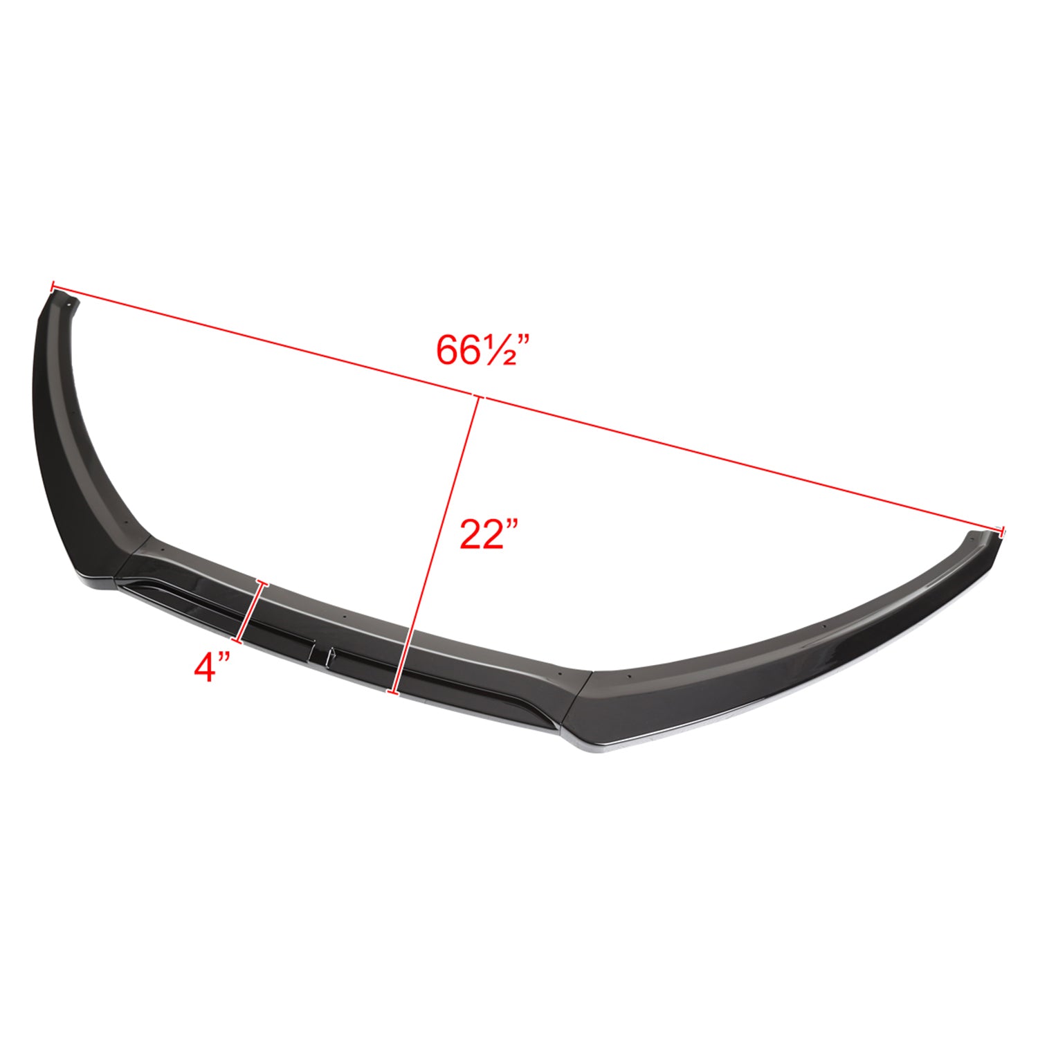 2015-2018 Ford Focus Glossy Black Polypropylene 3Pcs Bumper Lip Spoiler