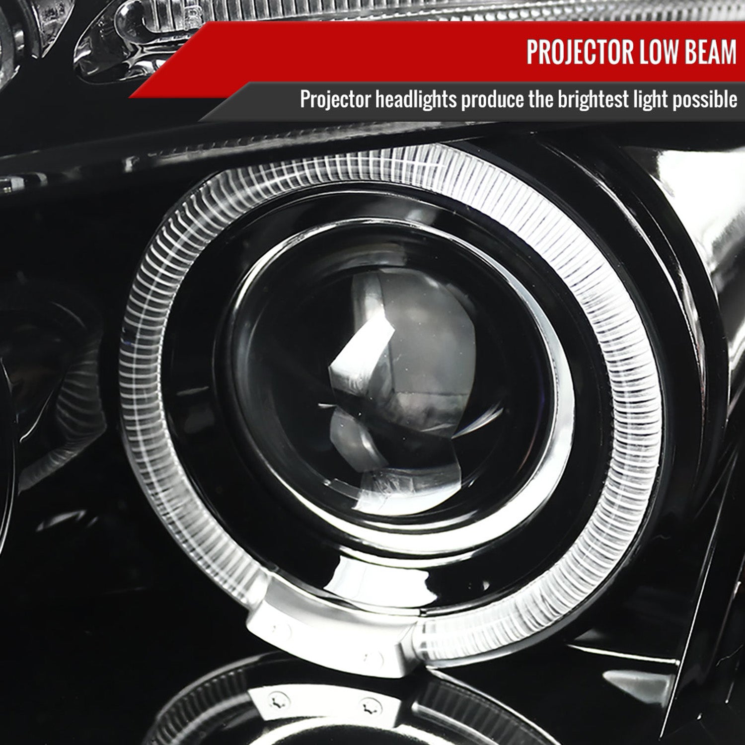 2006-2011 Mitsubishi Eclipse Dual Halo Projector Headlights Jet Black/Clear