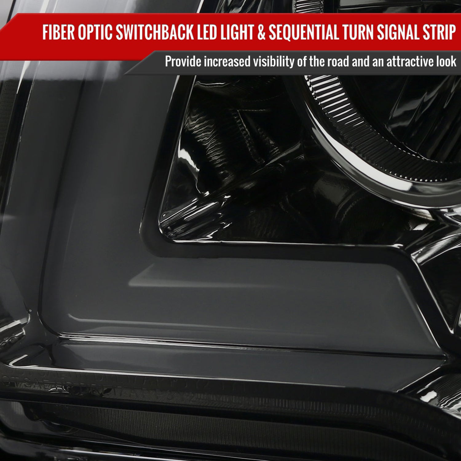 2005-2011 Toyota Tacoma LED Bar Projector Headlights Turn Signal Lights Smoke