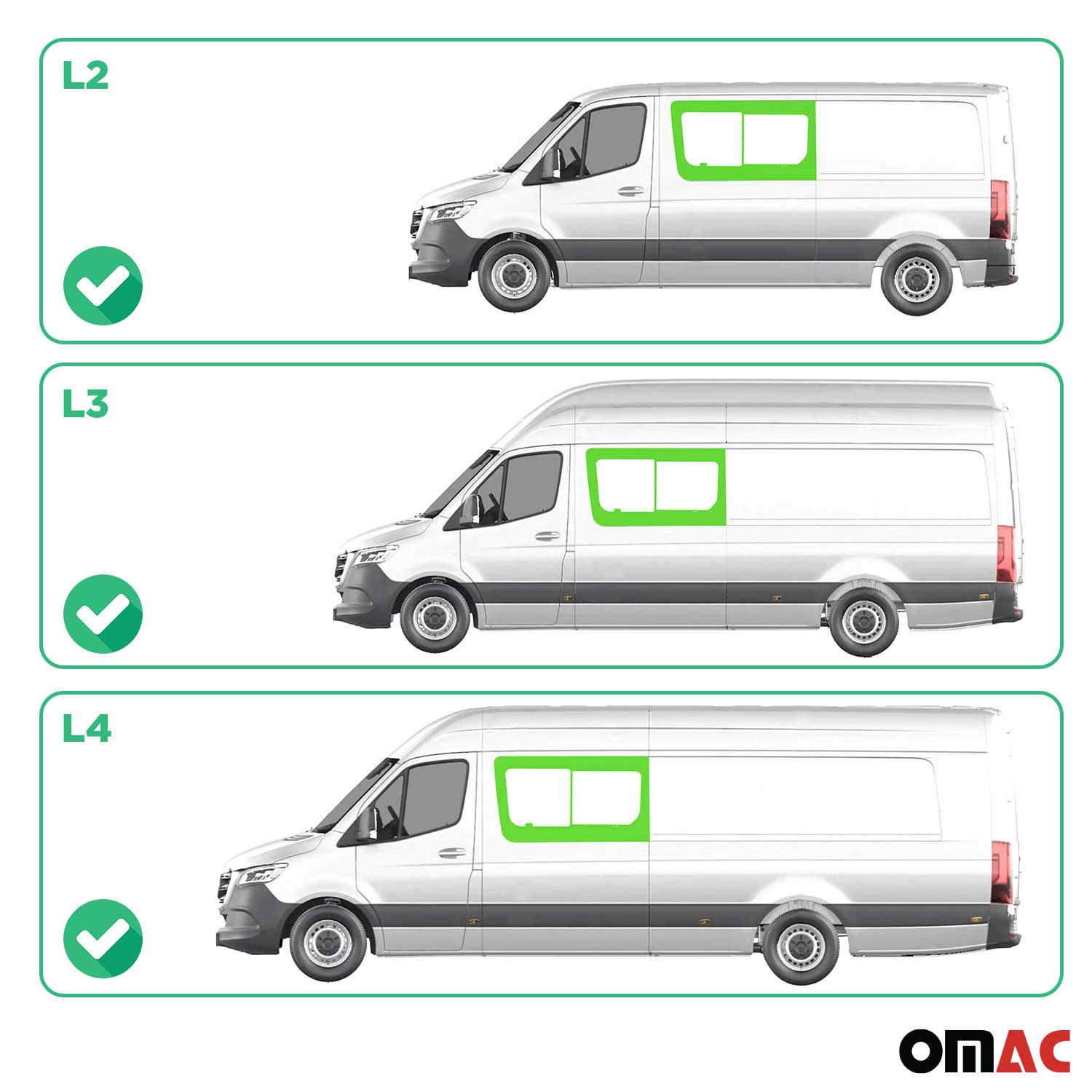 2010-2018 Mercedes Sprinter W906 Local Pickup Sliding Window Glass Front Left L2/3/4