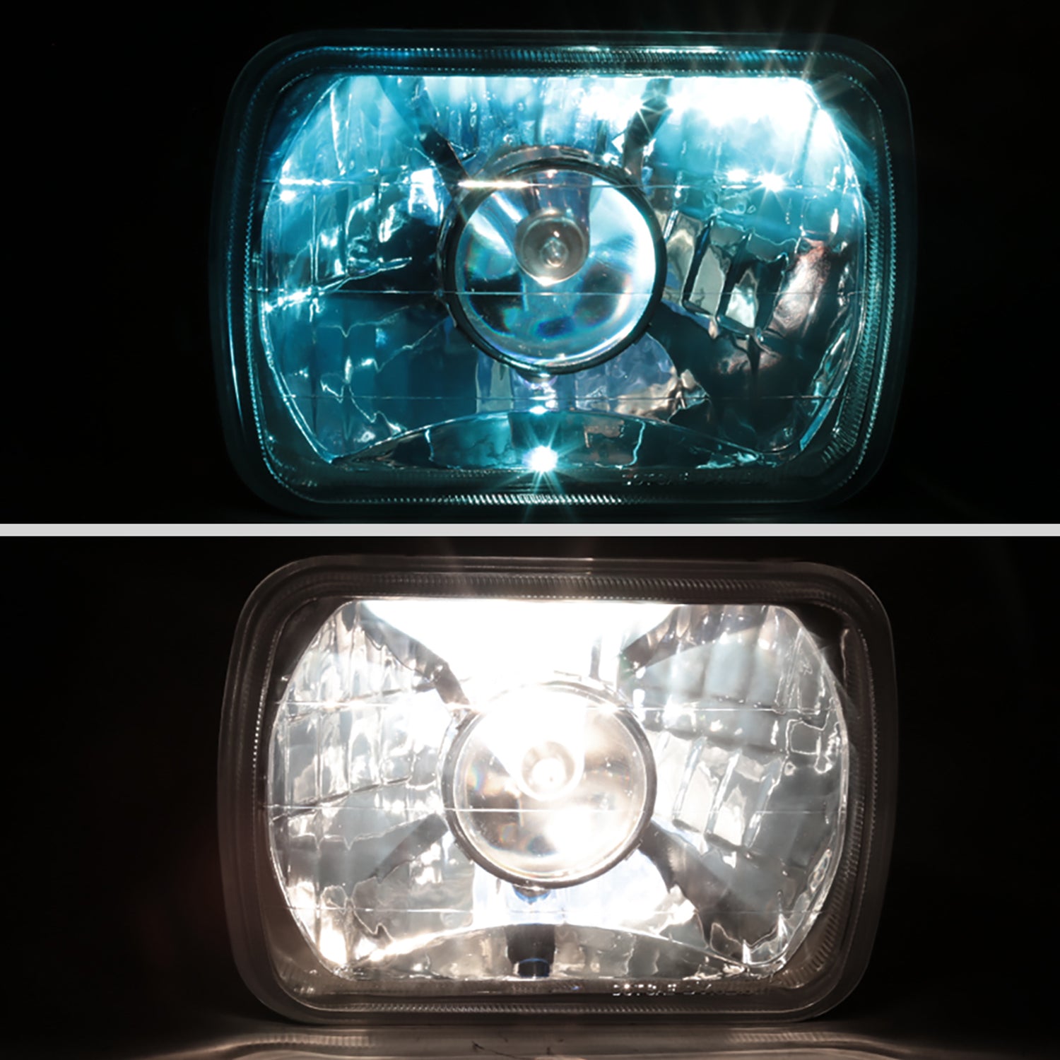 Universal 7"x6" H4 Projector Headlights Chrome Housing/Clear Lens