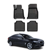 2014-2019 BMW 3 Series GT F34 Premium Floor Mats Liners Full Set All Weather Heavy Duty Black