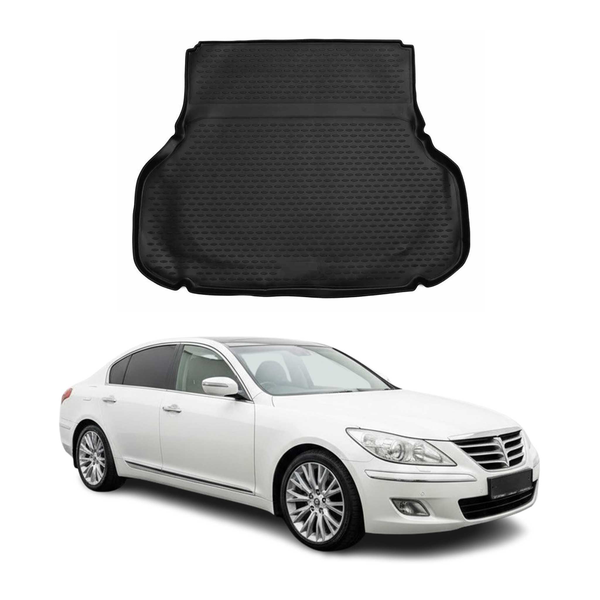 2009-2014 Hyundai Genesis Sedan Cargo Liner Trunk Mat All Weather Waterproof Black