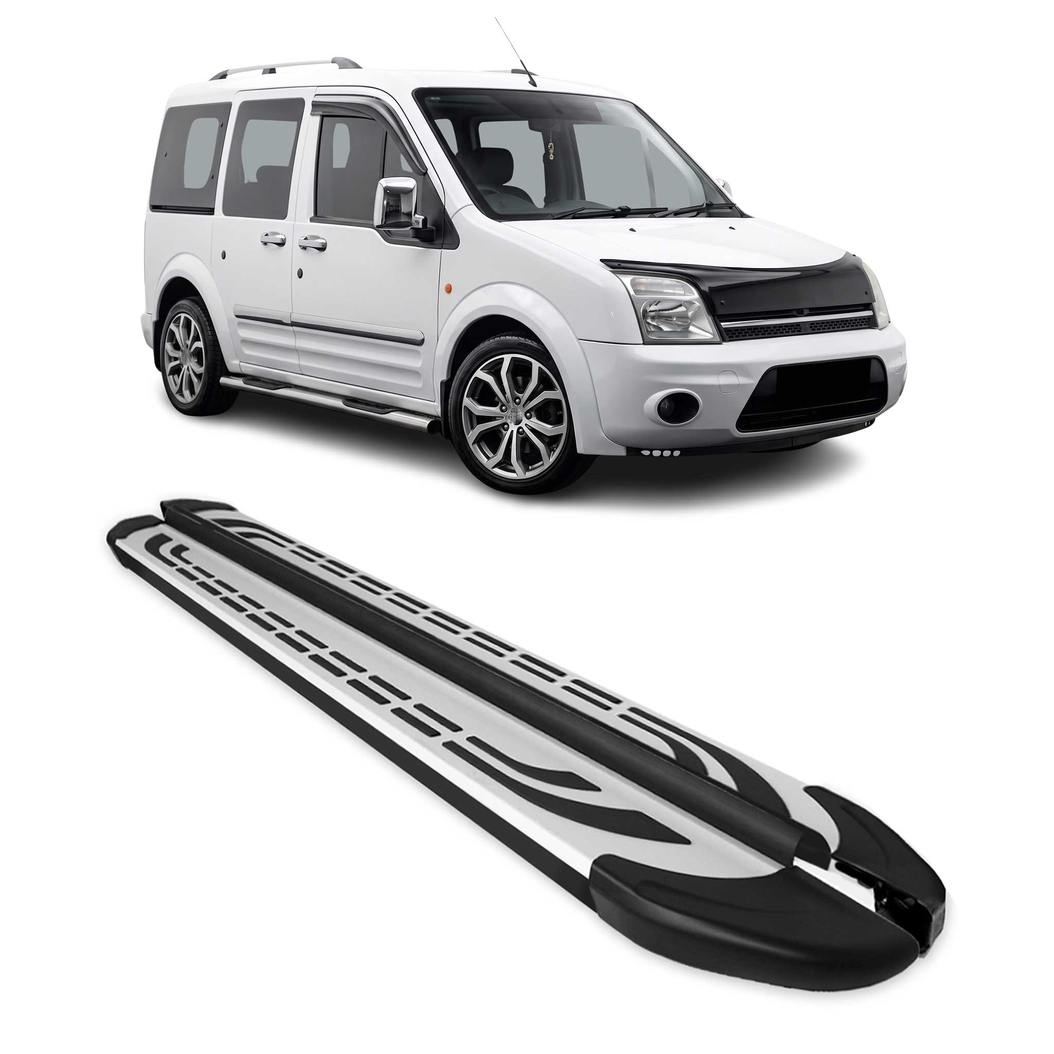 Side Step Nerf Bars Running Board for Ford Transit Connect 2010-2013 Black 2x