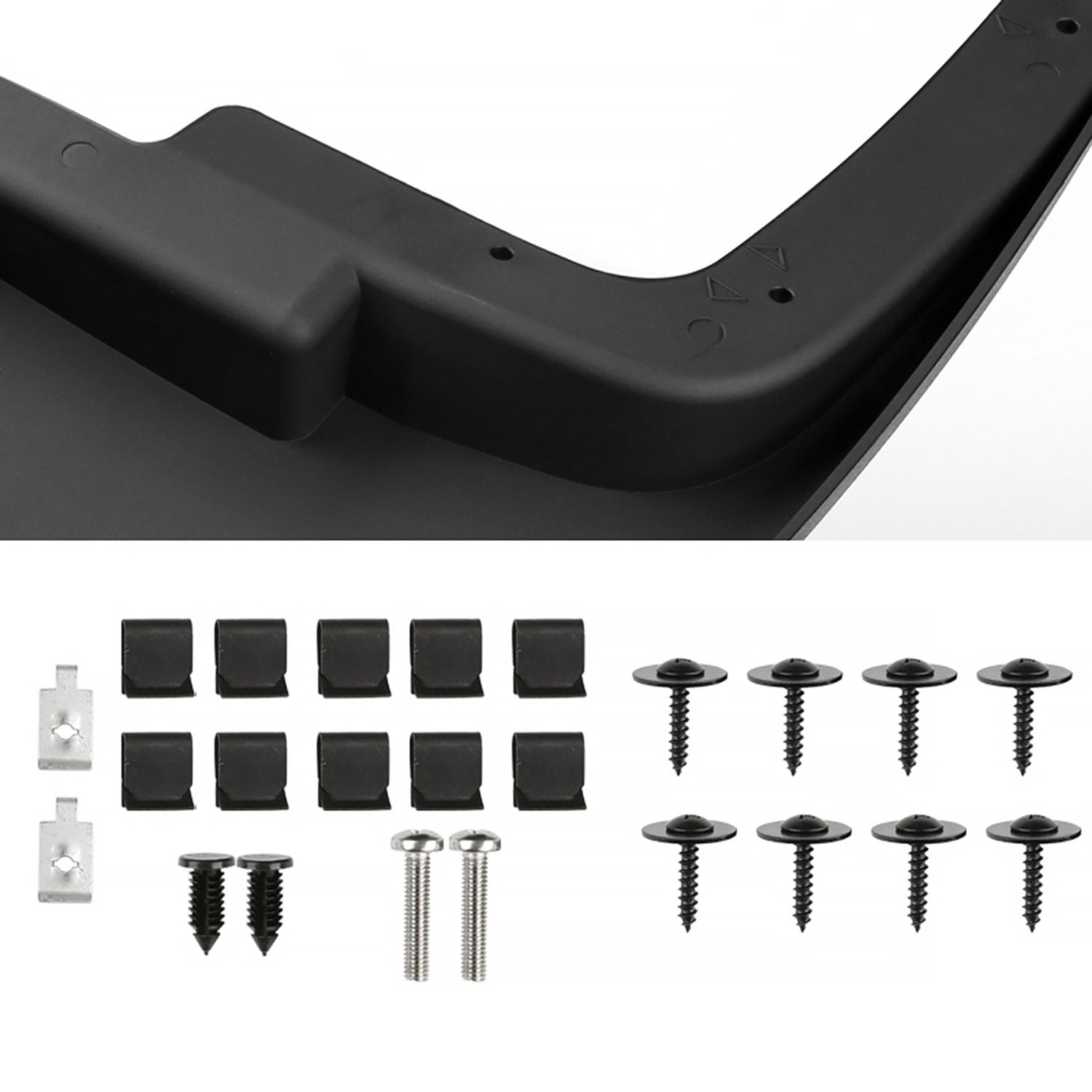 2015-2018 Ford F-150 Front & Rear Mud Flap Splash Guards Models w/Wheel Lip