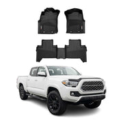 2005-2015 Toyota Tacoma Double Cab Premium Floor Mats Liners First and Second Row Set