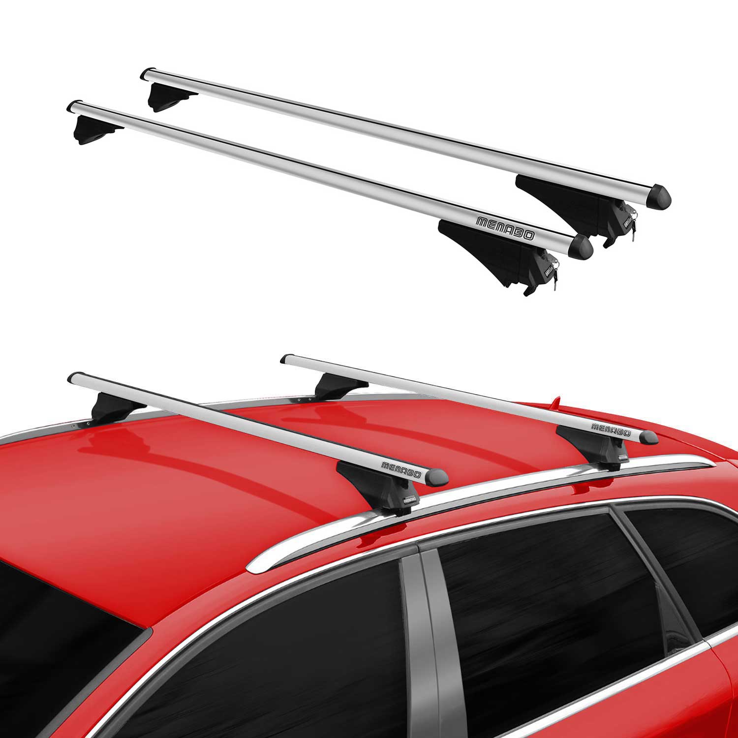 2019-2023 Lincoln Nautilus Roof Rack Cross Bars Silver
