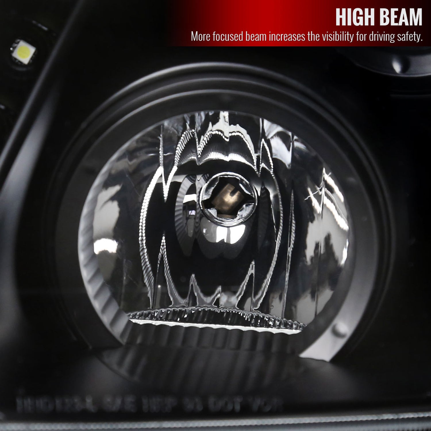 1997-2001 Honda Prelude Projector Headlights SMD LED Light Strip Matt Black