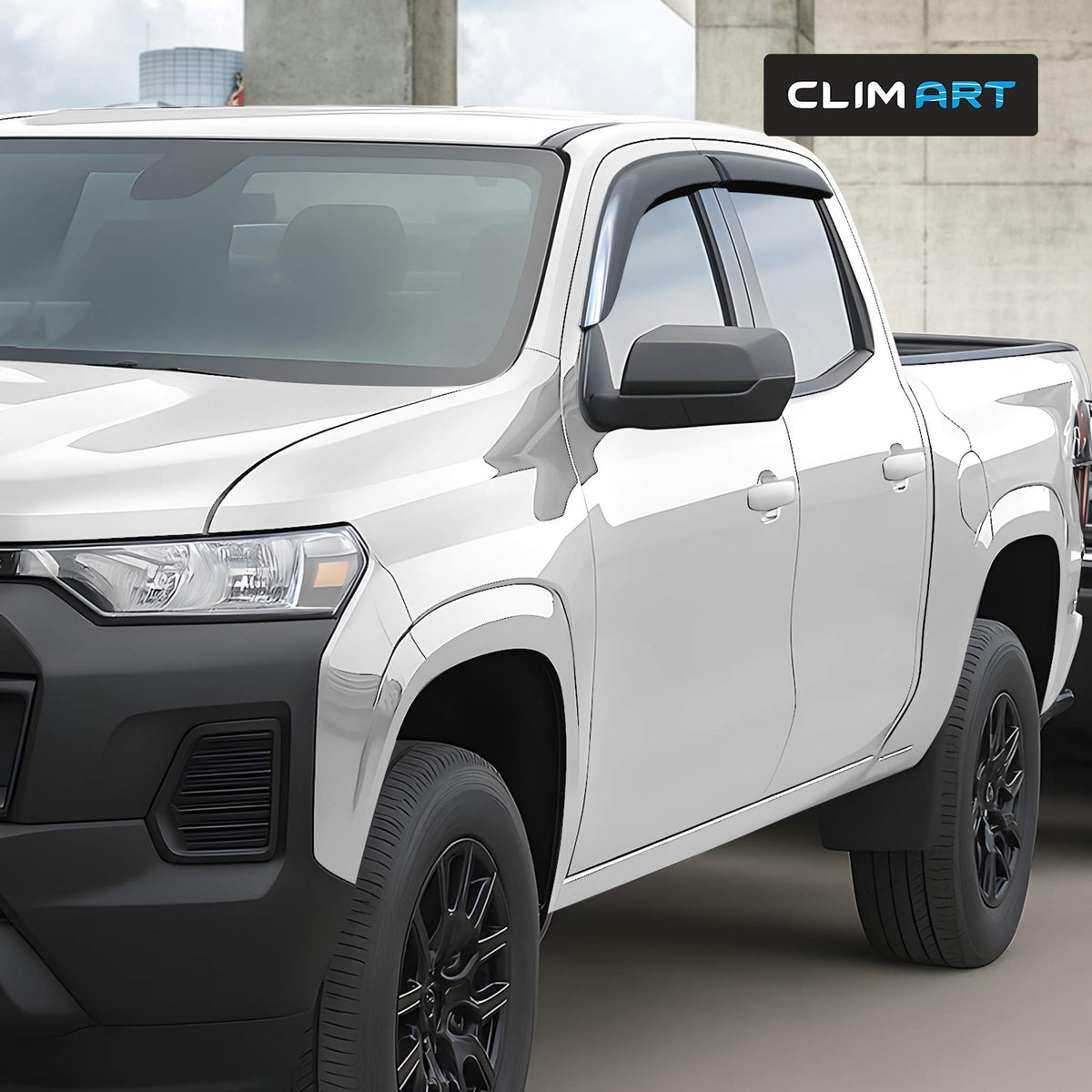 Clim Art Wind Deflectors for Chevrolet Colorado 2023-2026 Crew Cab Dark Smoke 4x