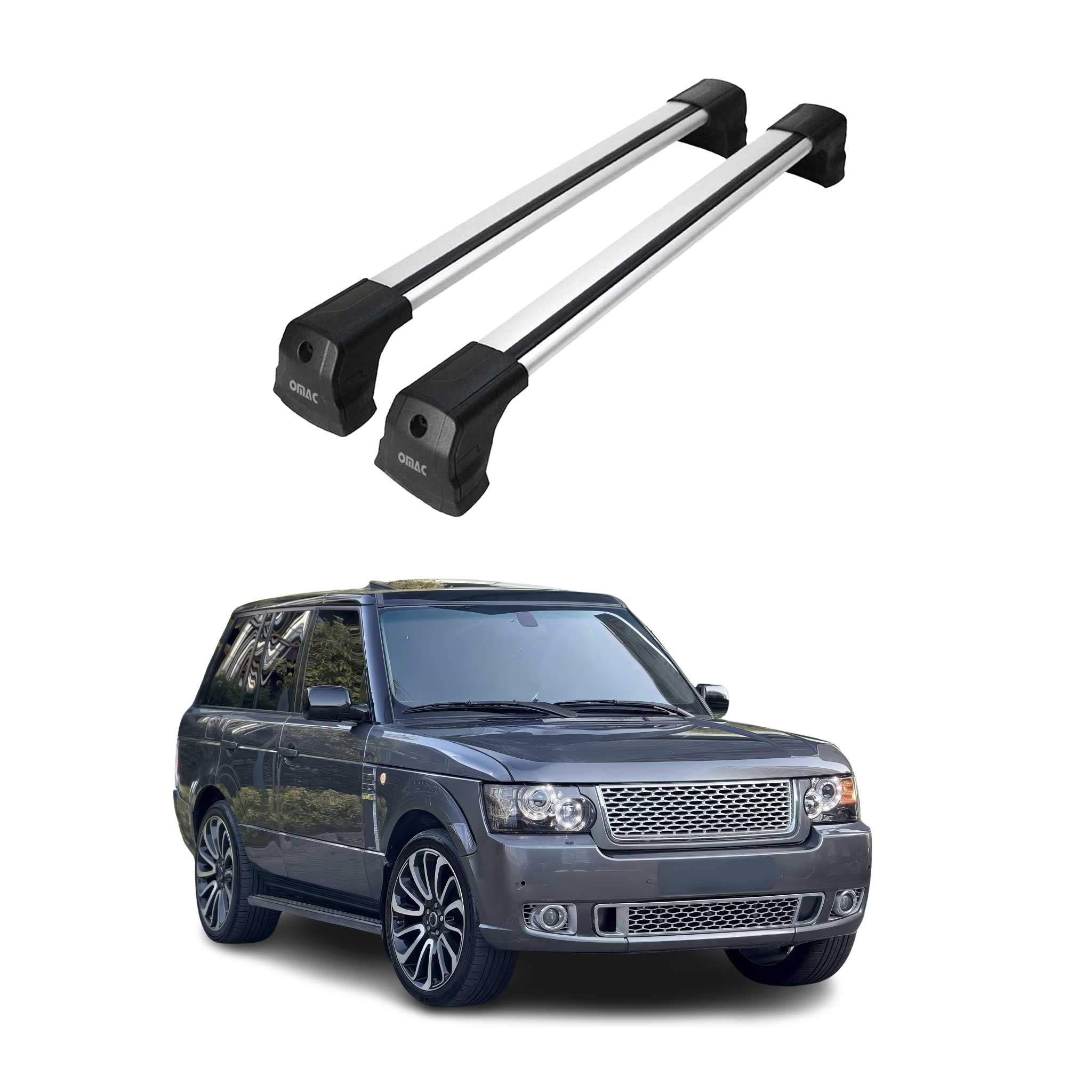 2002-2012 Land Rover Range Rover L322 HSE Supercharged Roof Rack Cross Bars Silver