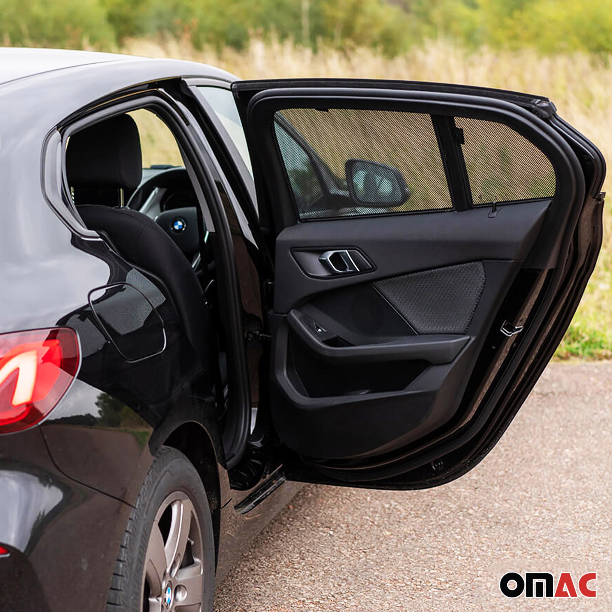 Side Window Curtain Mesh for BMW 1 Series E88 2008-2013 Black 4x