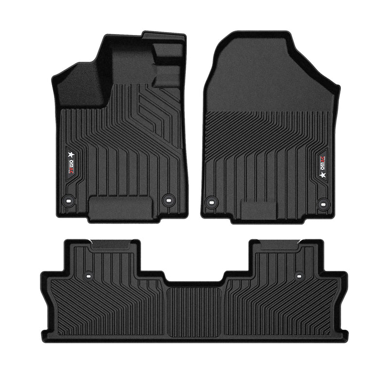 2017-2024 Honda Ridgeline Premium Floor Mats Liners First and Second Row Set