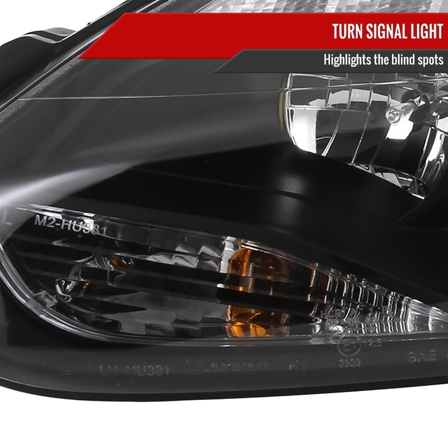 2012-2014 Ford Focus Projector Headlights LED Light & LED Signal Lights Black