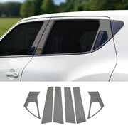 2011-2017 Nissan Juke Window B Pillar Posts Door Trim Cover Stainless Steel Dark 6x