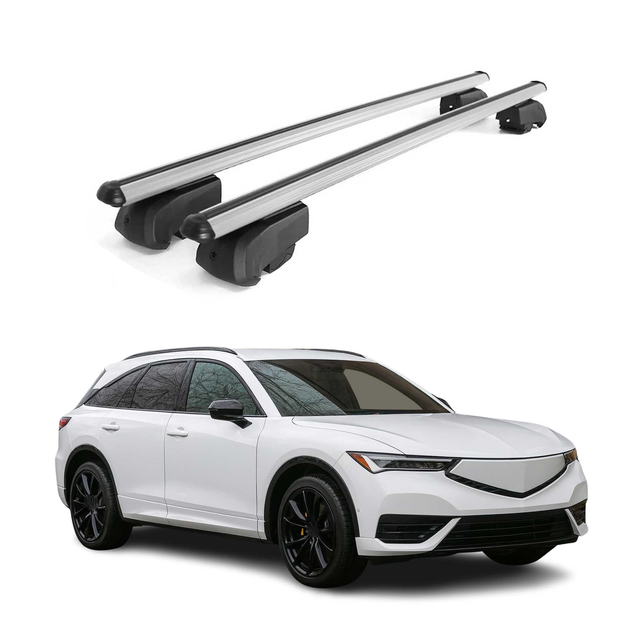 2024-2025 Acura ZDX Roof Rack Cross Bars Luggage Carrier Alu Silver 2Pcs