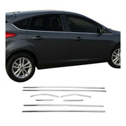 2012-2018 Ford Focus Hatchback Window Molding Trim Streamer Stainless Steel Silver 8x