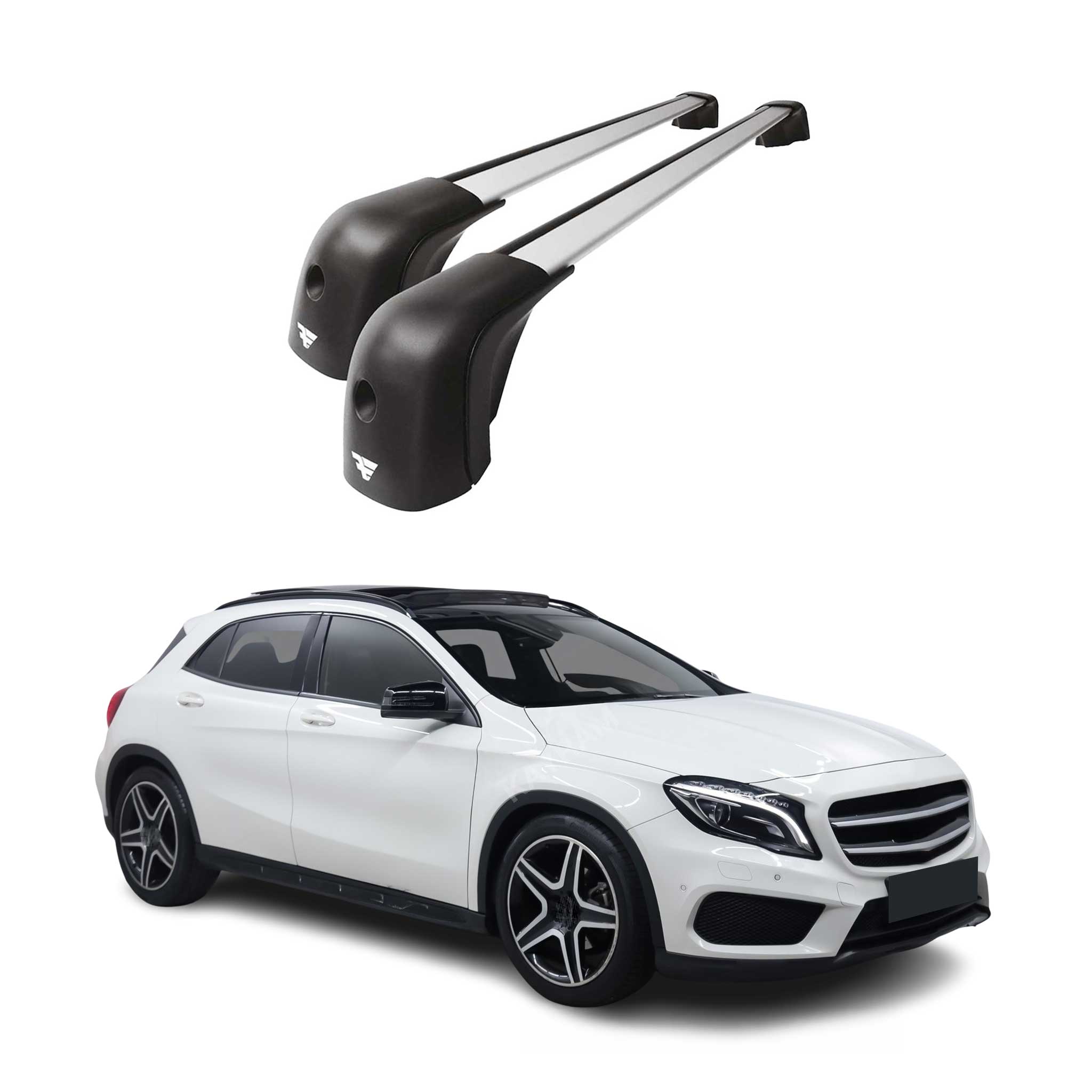2015-2019 Mercedes GLA Class X156 Roof Racks Cross Bars Silver