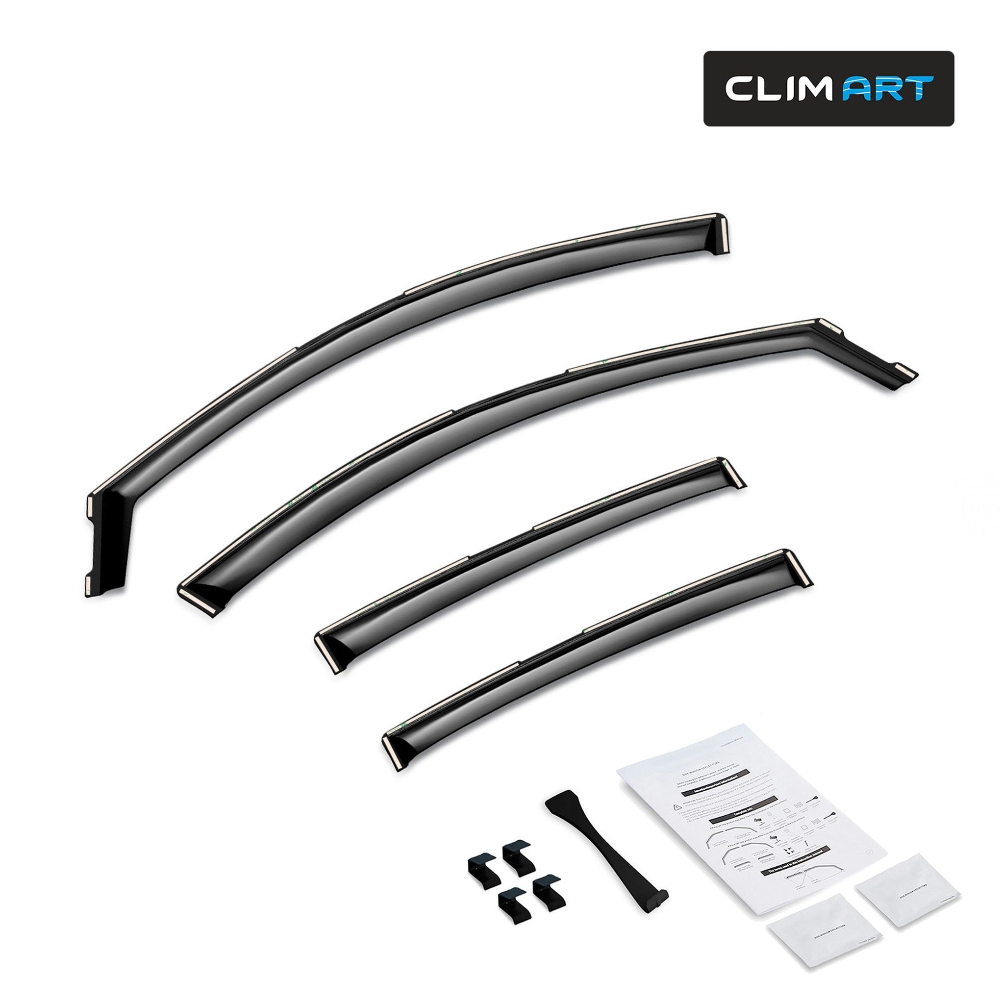 Clim Art Wind Deflectors for Nissan Sentra 2020-2025 In-channel Dark Smoke 4Pcs