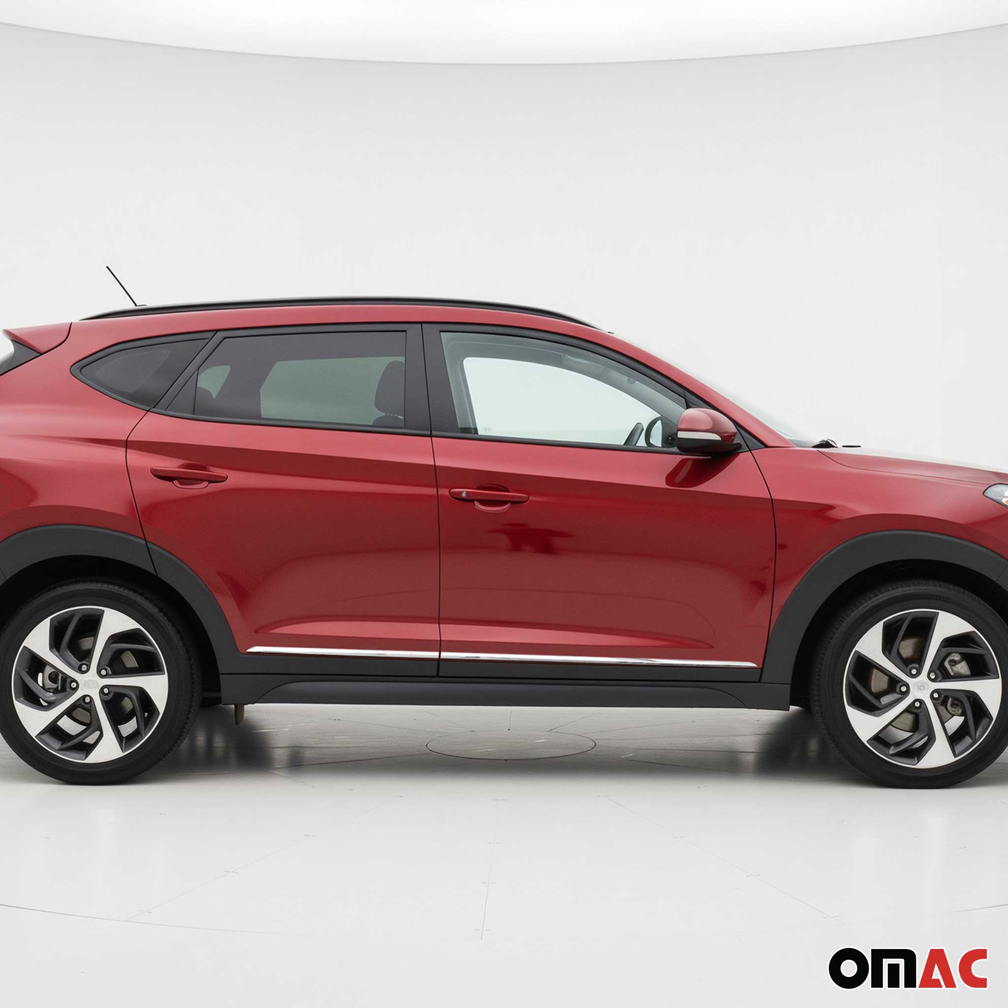 2016-2021 Hyundai Tucson Side Door Molding Trim Skirt Garnish Stainless Steel Silver