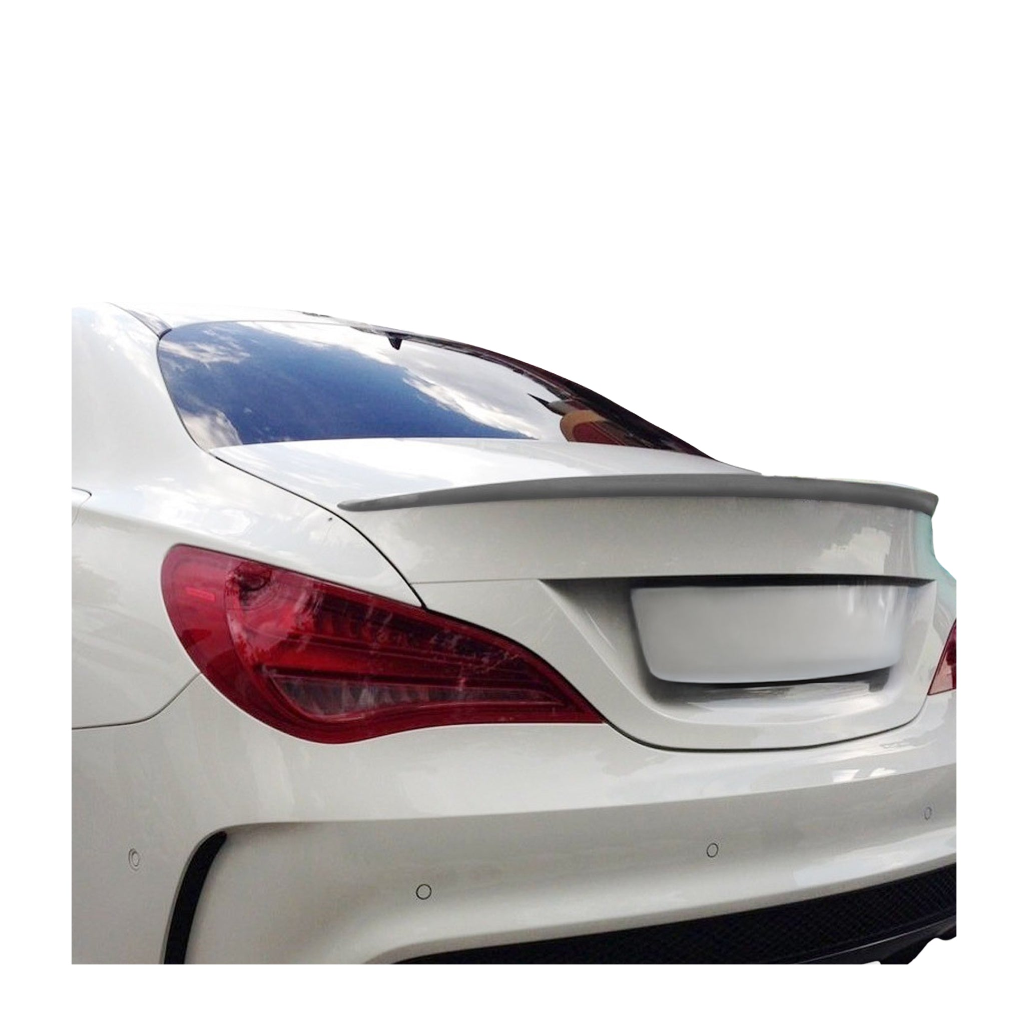 2013-2019 Mercedes CLA C117 Rear Trunk Spoiler Wing ABS White 1Pc