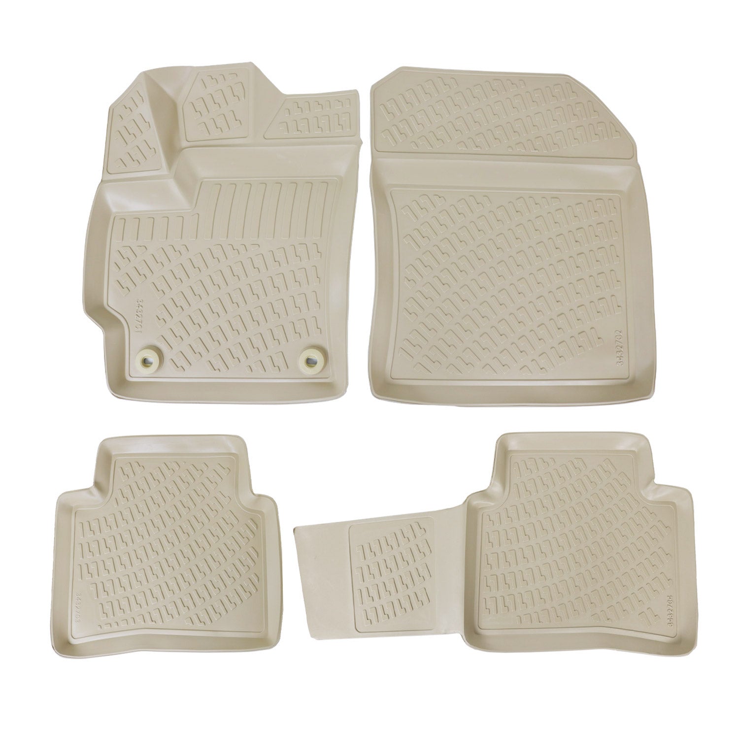 2019-2025 Toyota Corolla Sedan Floor Mats Liners Full Set All Weather Beige
