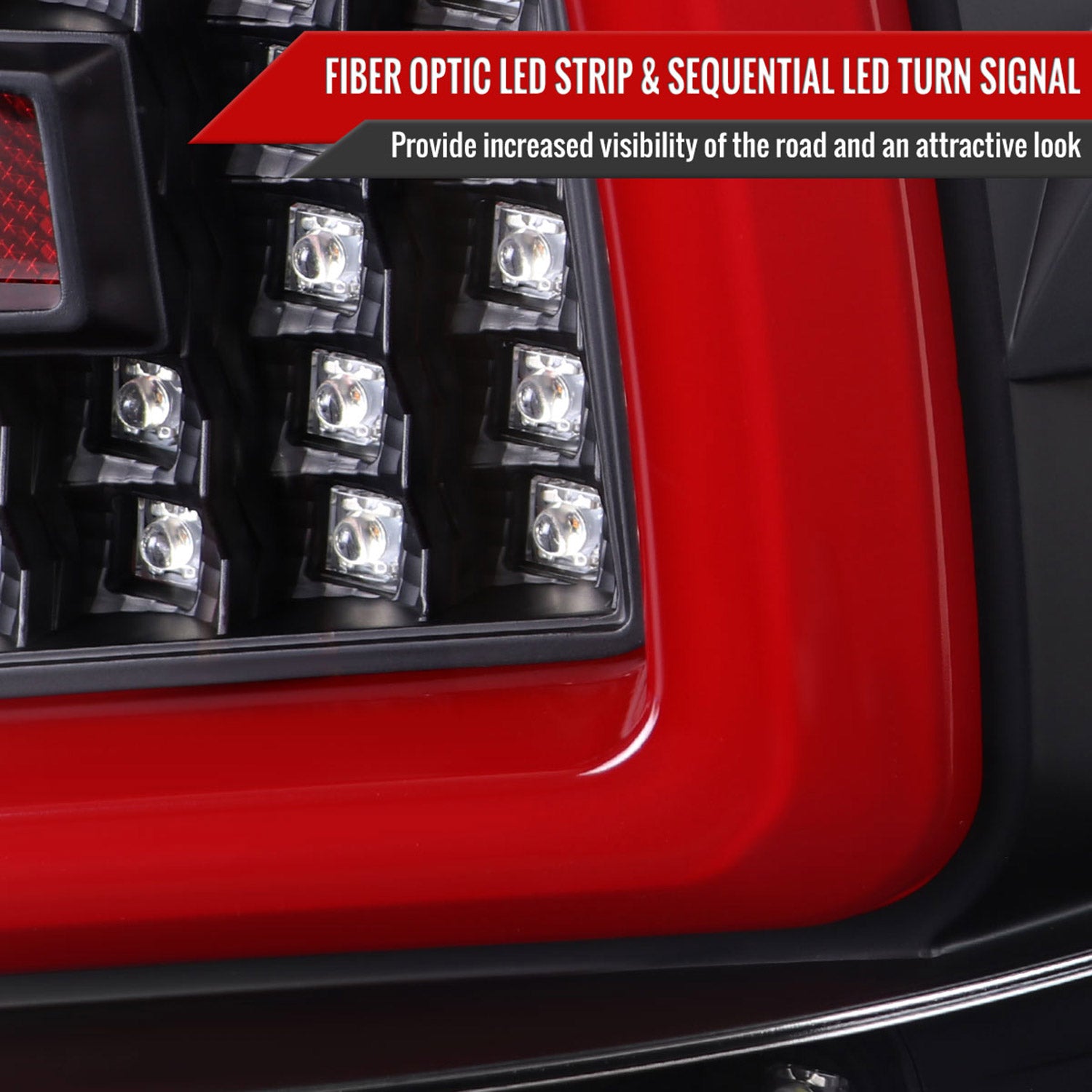 2008-2014 Subaru ImprezaWRX/STI Red LED Turn Signal Tail Lights Matt Black