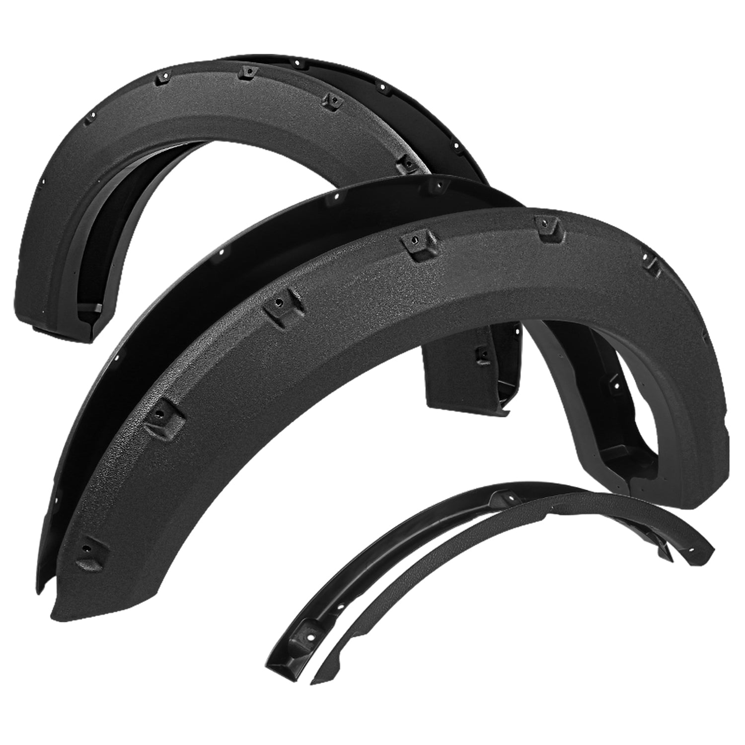 2015-2017 Ford F-150 Styleside Textured Rivet Style Fender Flares