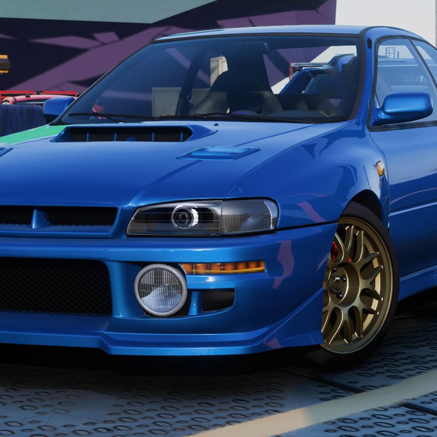 1995-2001 Subaru Impreza Retro Style Projector Headlights Matte Black/Clear