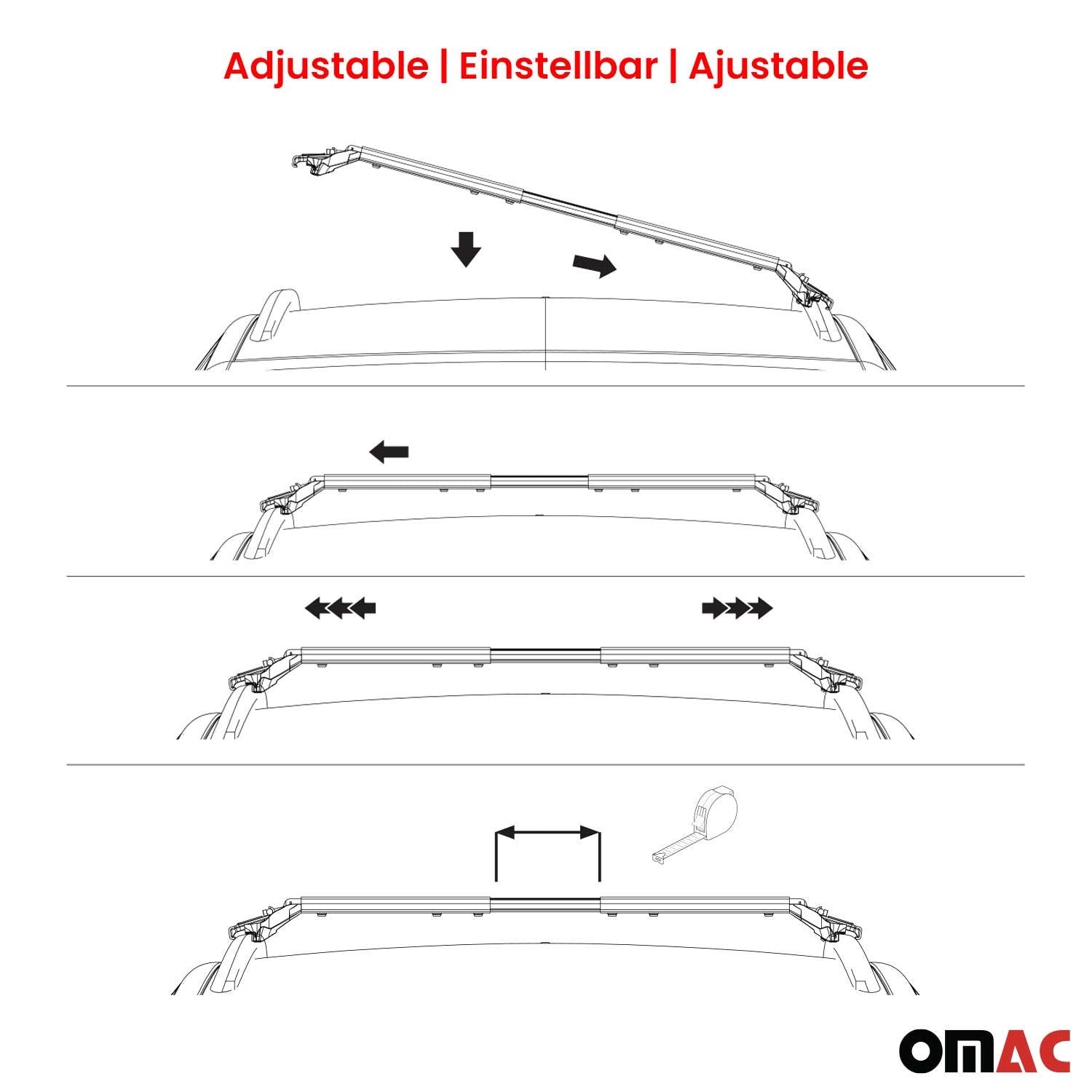 2021-2026 Nissan Rogue Roof Rack Cross Bars Luggage Carrier Alu Silve