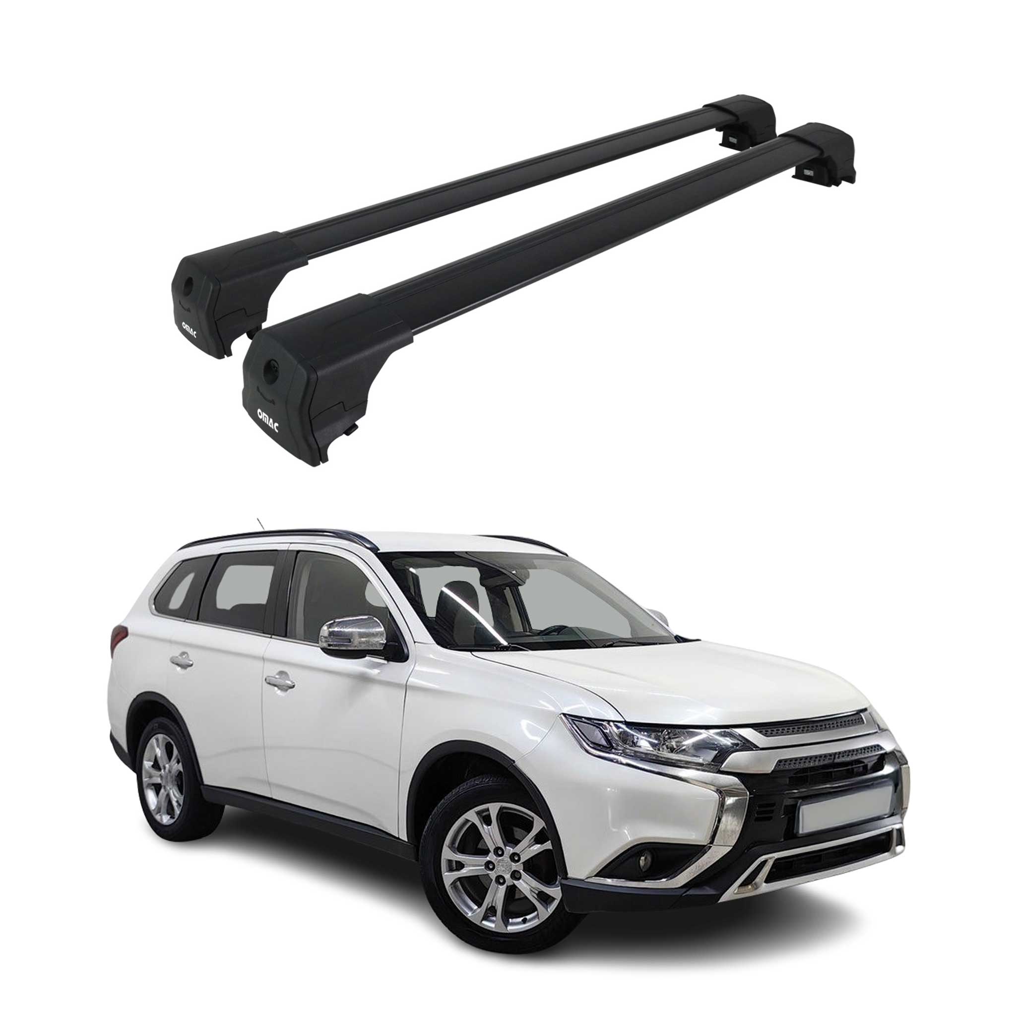 2011-2024 Mitsubishi Outlander Sport Roof Rack Cross Bars Black