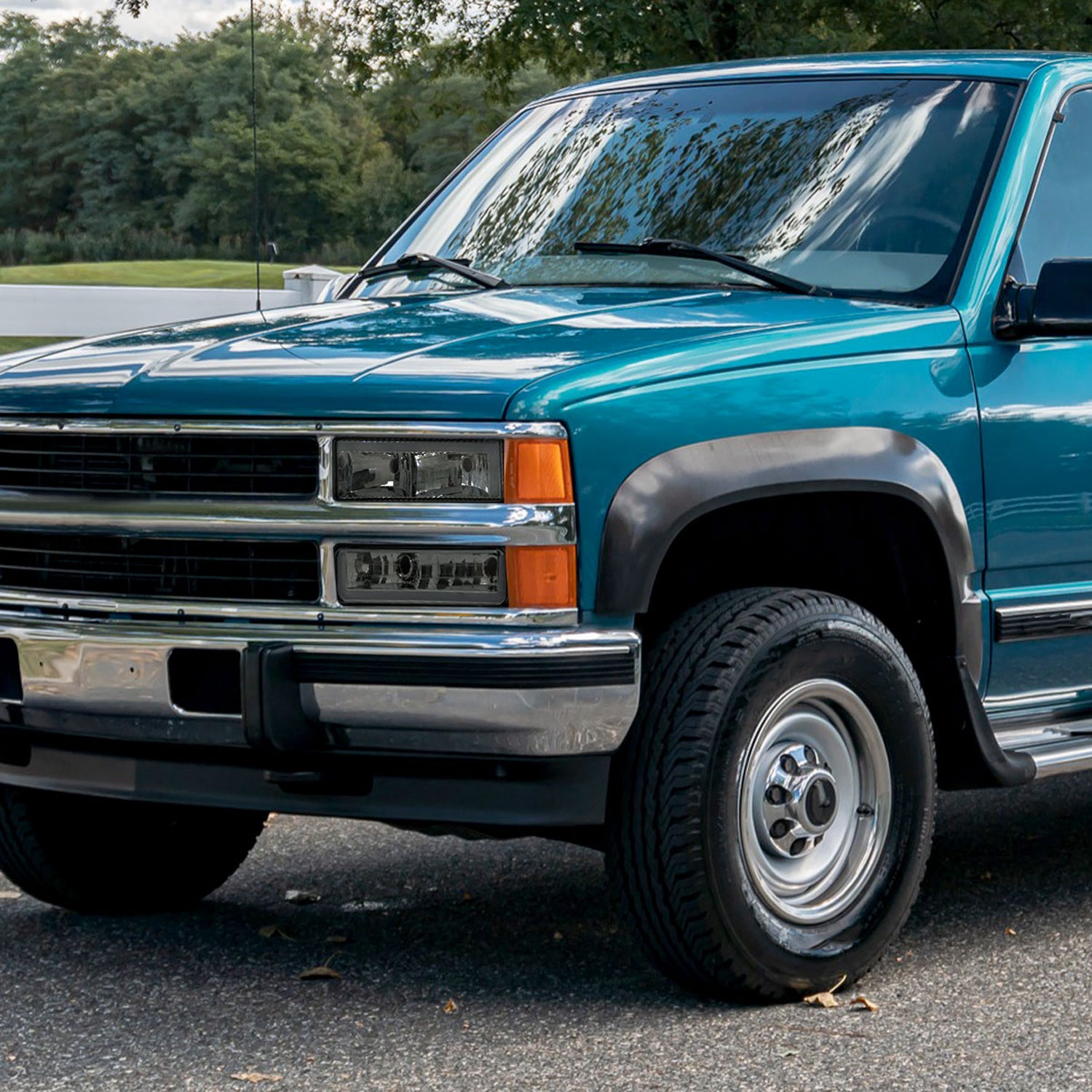 1988-1998 Chevy/GMC C10 C/K LED Strip Factory Style Headlights Chrome/Smoke