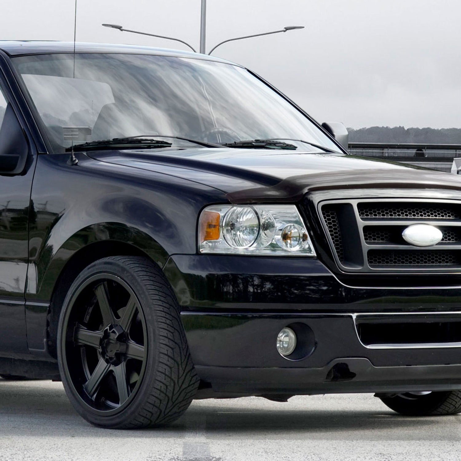 2004-2008 Ford F-150/ Lincoln Mark LT Replacement Headlights Amber & Chrome