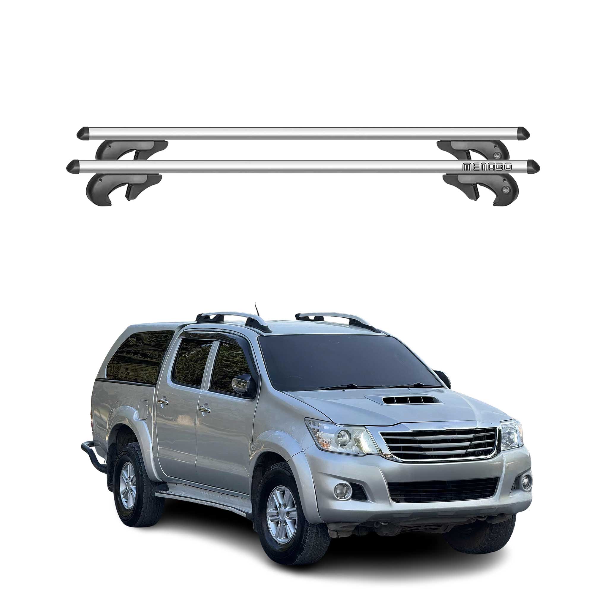 2006-2015 Toyota Hilux Roof Rack Cross Bars Silver