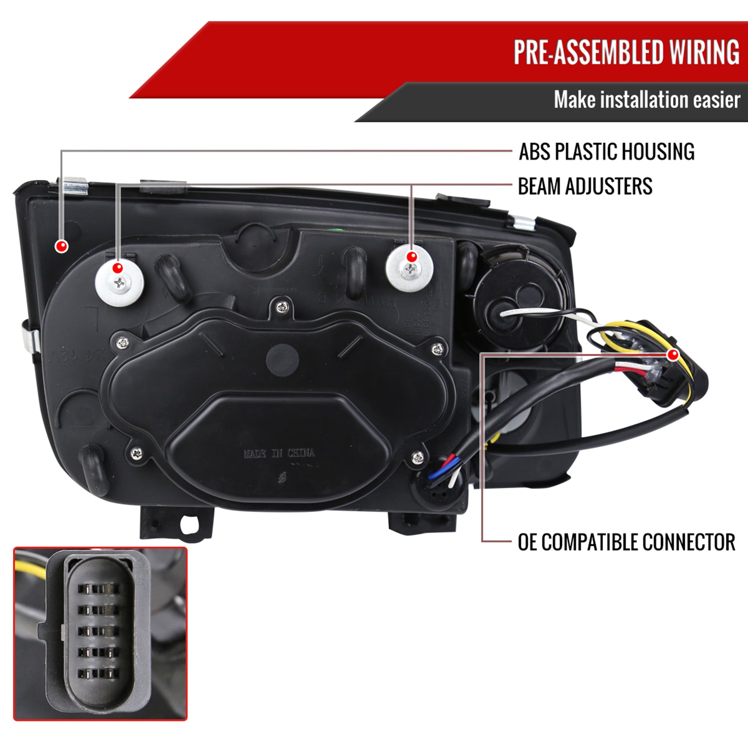 1999-2005 VW Jetta/Bora Mk4 Dual Halo Projector Headlights LED Light Smoke