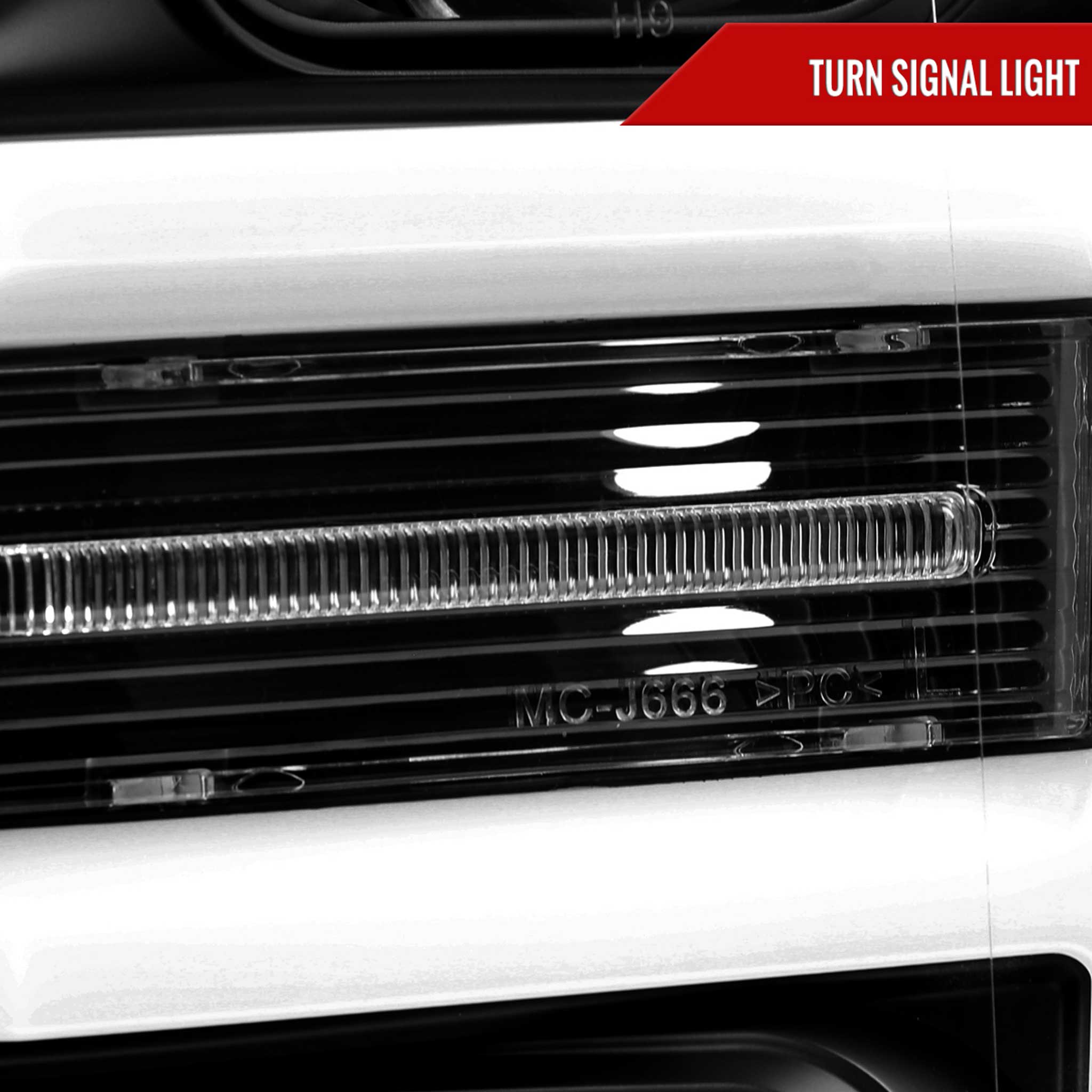 For Ford F-150 2018-2020 LED C Bar Projector Headlights Black Housing Clear Lens