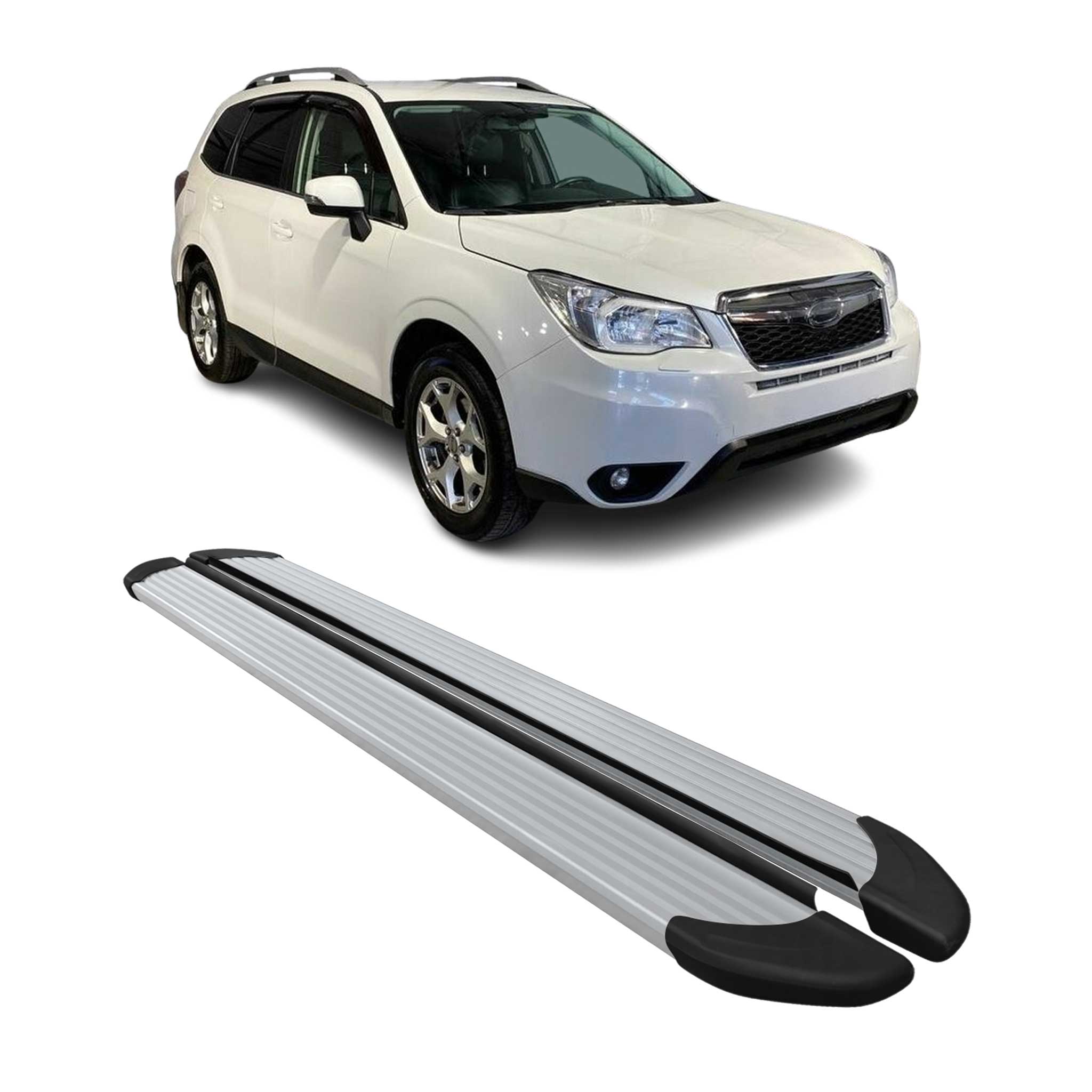 2014-2018 Subaru Forester Running Boards Side Steps Silver